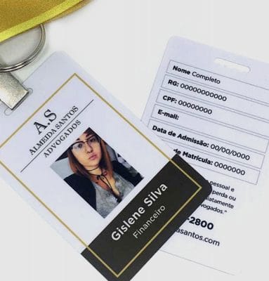 Crachá Funcionário Personalizado