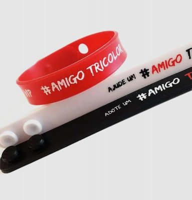 Pulseira Emborrachada Tricolor